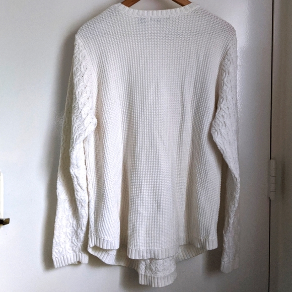 Jeanne Pierre Cream Beige 100% Cotton Sweater XL - Picture 13 of 16